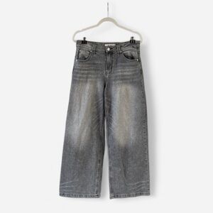 Love cult denim wide leg charcoal grey jeans